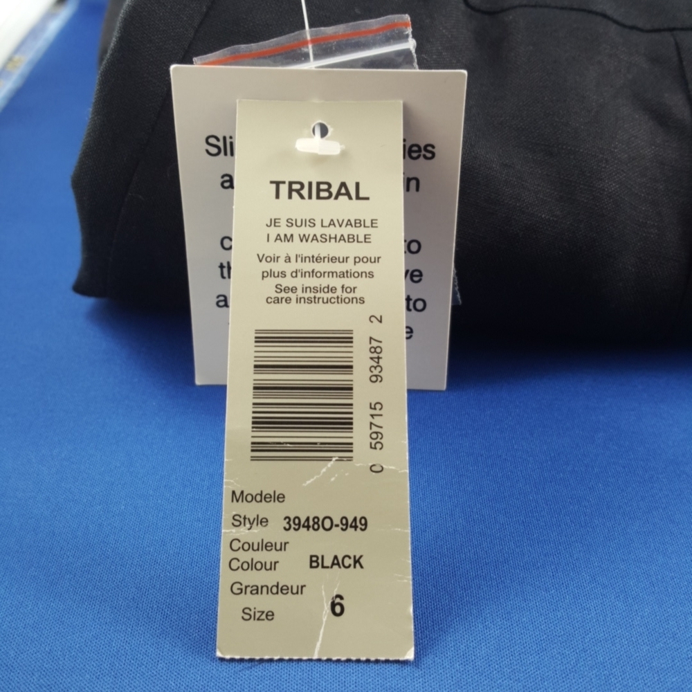 NWT Tribal FAVORITE Black Linen Blend Capri Crop Pants (6) - Picture 9 of 10